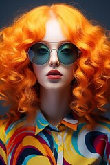 Fototapeta premium women with glase UHD Wallpapar