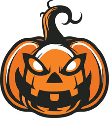 Scary Halloween pumpkin face