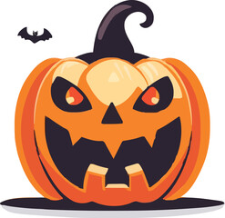 Scary Halloween pumpkin face