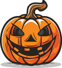 Scary Halloween pumpkin face