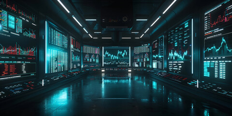 Fototapeta premium green digital padlock on a futuristic circuit board with glowing lights representing advanced cyber security 