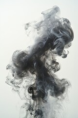 Fototapeta premium Swirling Smoke on White Background