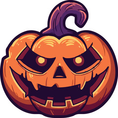 Scary Halloween pumpkin face