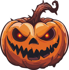 Scary Halloween pumpkin face