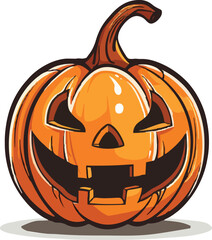 Scary Halloween pumpkin face