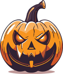 Scary Halloween pumpkin face