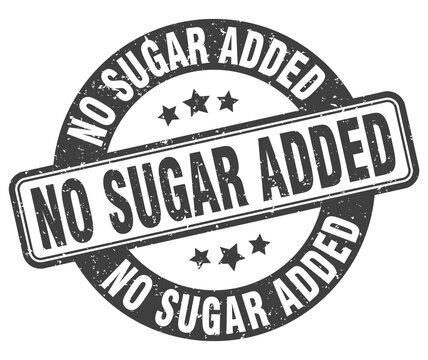 no sugar added stamp. no sugar added label. round grunge sign