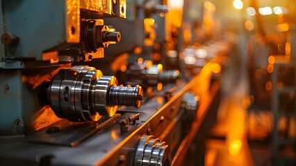 Obraz premium Metal Equipment Production Workshop: Mechanics Tools and Machines. Concept Metal Equipment Production, Workshop Tools, Machine Maintenance, Mechanics Training, Equipment Manufacturing