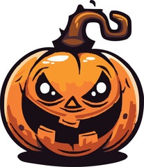 Scary Halloween pumpkin face