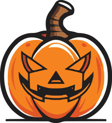 Scary Halloween pumpkin face