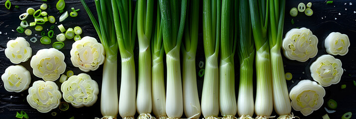 Green Fresh Leek Stylized,
Spring onion transparent
