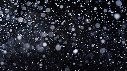 Fototapeta premium Snowfall snowing snow overlay texture black background