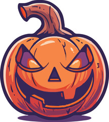 Scary Halloween pumpkin face