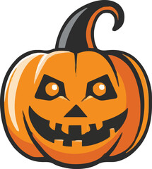 Scary Halloween pumpkin face