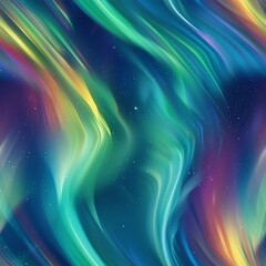 Obraz premium Panoramic view of a vibrant aurora borealis, offering a wide and immersive perspective of this natural spectacle for educational or touristic promotion