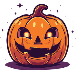 Scary Halloween pumpkin face