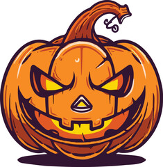 Scary Halloween pumpkin face