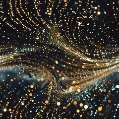 Fototapeta premium Time-lapse photography of a twinkling starry night, showing the movement and dance of stars across the dark sky, perfect for dynamic visual displays