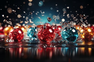 Christmas tree ball decoration , background Wallpaper, Christmas background 