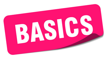 basics sticker. basics label