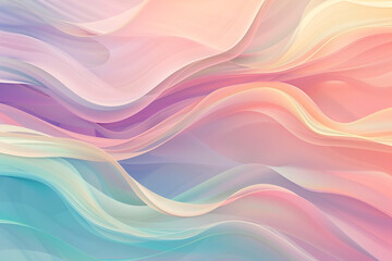 Abstract background with soft pastel waves gradient colors for designing apps or products