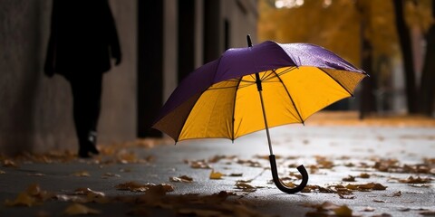 an umbrella which was not needed anymore