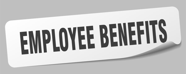 employee benefits sticker. employee benefits label