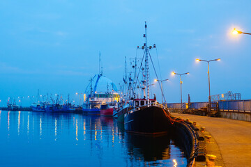 2023-02-16; evening port of Hel Poland