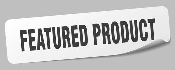 featured product sticker. featured product label