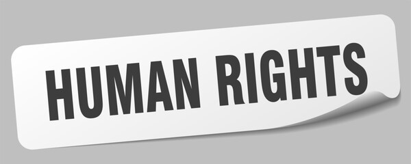 human rights sticker. human rights label