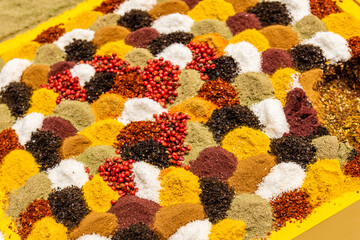 Different seasonings for sale at the turkish bazaar