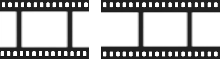 Old cinematic frame, video film strip. Retro vintage tape empty template with slide. Tape border, grunge textured silhuette. Video photo reel on transparent background 