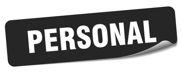 personal sticker. personal label