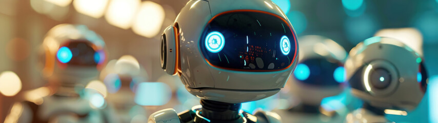 Robots testing functions on designated track