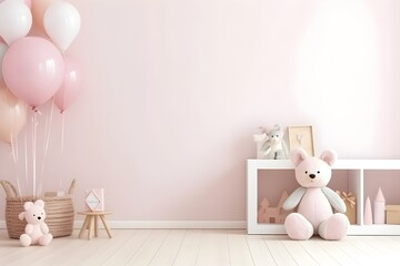 Cozy and Whimsical Kids Room with Plush Animal Toys and Decor