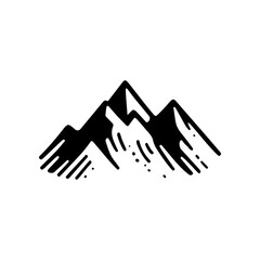 Obraz premium mountain silhouette vector Ideas for travel rest on holiday simple design