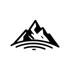mountain silhouette vector Ideas for travel rest on holiday simple design