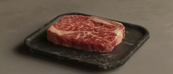 Prove the future of food with a realistic, succulent cultured meat steak Show the intricate marbling and juicy texture in a digital 3D rendering