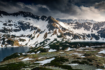 Snowy mountain range