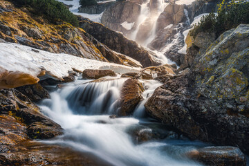 Rushing Siklava waterfall