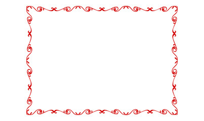 Red Border Frame Deco, rectangle, border frame PNG