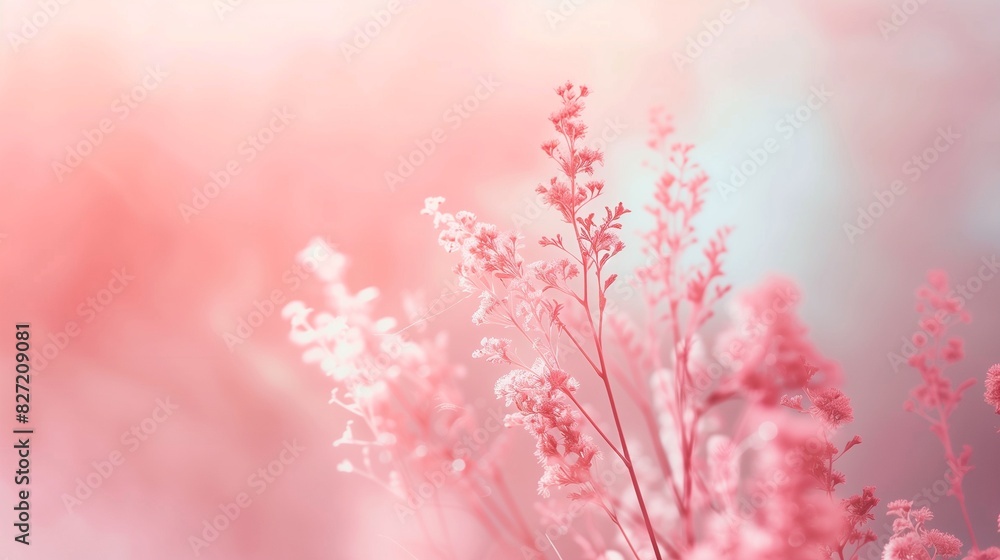 Poster aesthetic minimalism featuring nature-based elements on an empty background with ample copy space, p