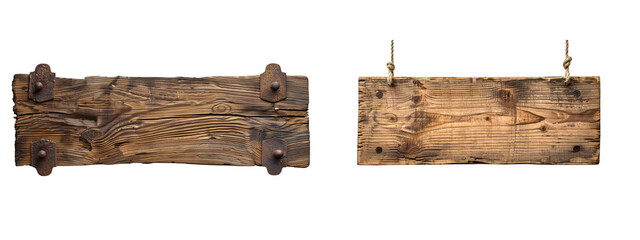 Set of A for sale wooden nameplate isolated on a transparent background