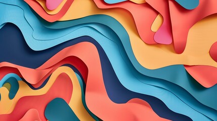 Psychedelic paper with abstract shapes
