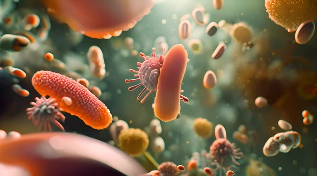 good and bad bacteria,  salmonella, e. coli, cyanobacteria, bacillus