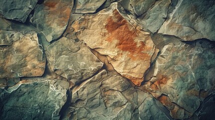 Vintage background with natural stone wall featuring a textured rough surface