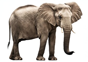 Fototapeta premium Elephant on a white background.
