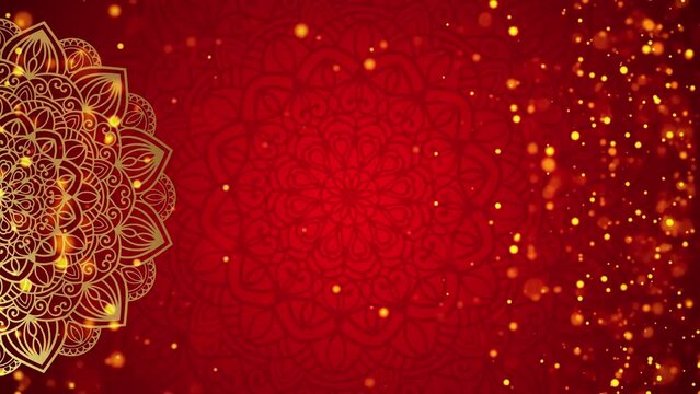 Luxury mandala background with golden arabesque pattern Arabic Islamic east style. Ramadan Style Decorative mandala. Mandala for your video background element.	