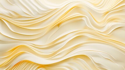 Obraz premium Organic light yellow lines forming intricate, wave-like designs on a minimalistic background, ideal for a subtle and elegant wallpaper