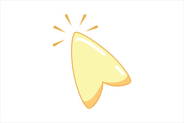 Mouse Arrow Flat Sticker Design